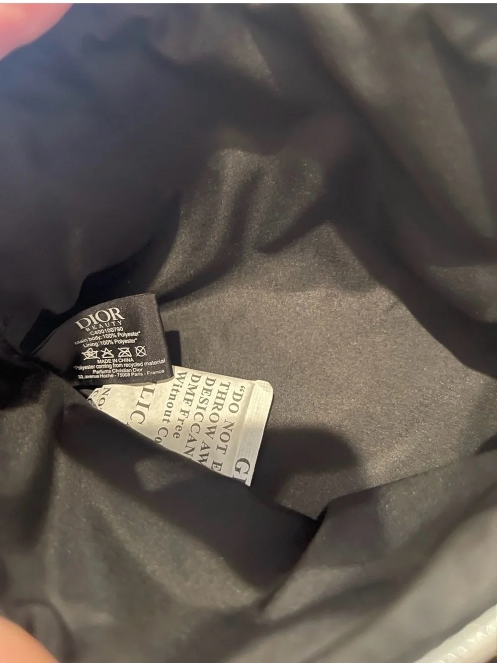 Dior BUNDLE~ Embroidered Black Velvet Bag, ➕Orig Box, ➕Gift bag, ➕2 Dior Ribbons